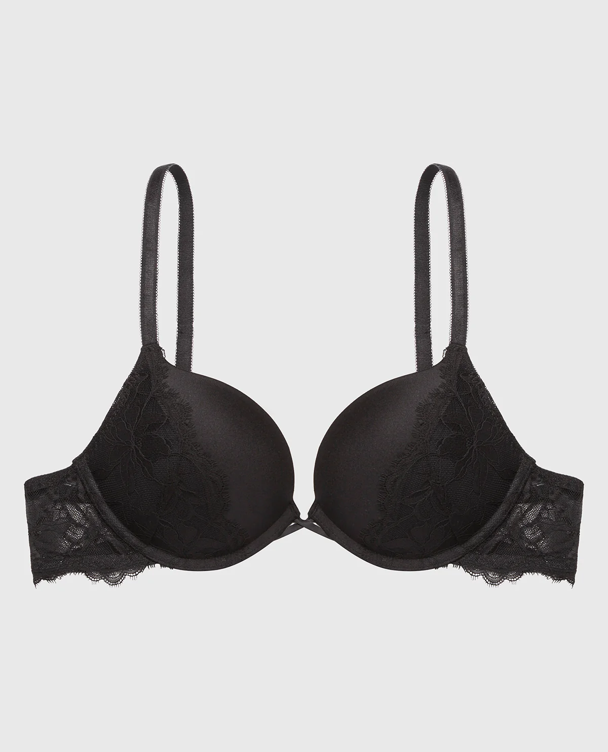 Up 2 Cup Plunge Bra with Afterglow Lace in Tuexdo Black - Image 5