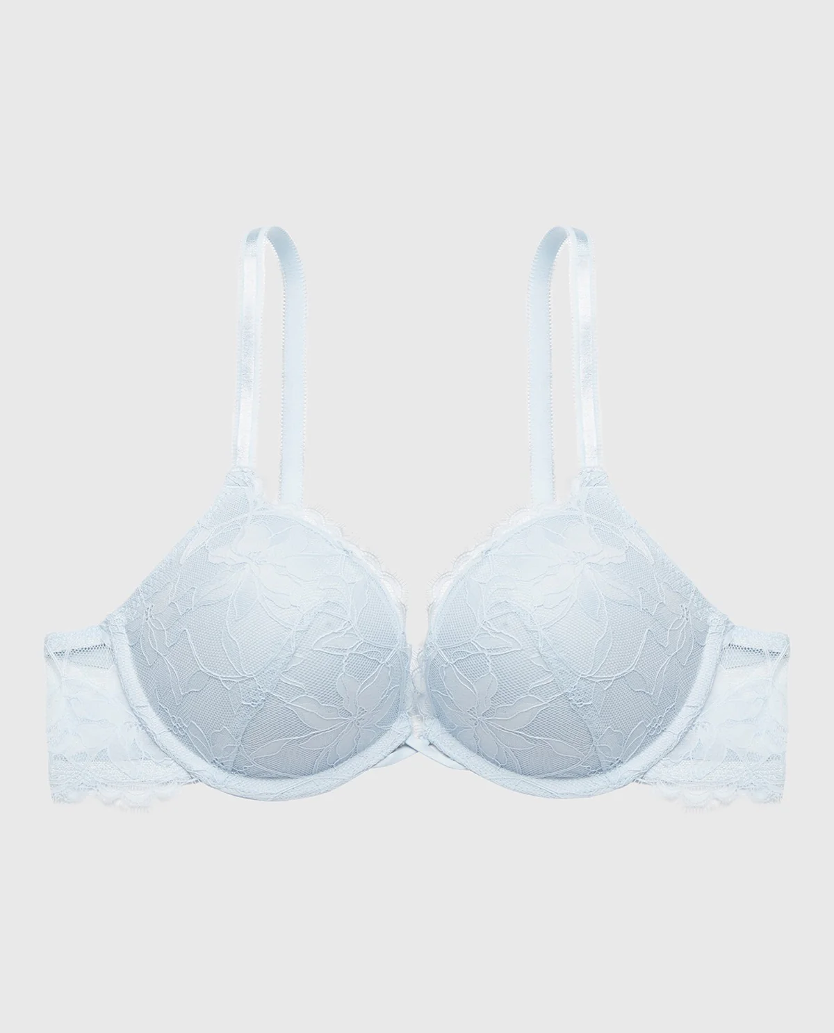 Up 2 Cup Push Up Bra With Afterglow Lace in Blue - Image 5
