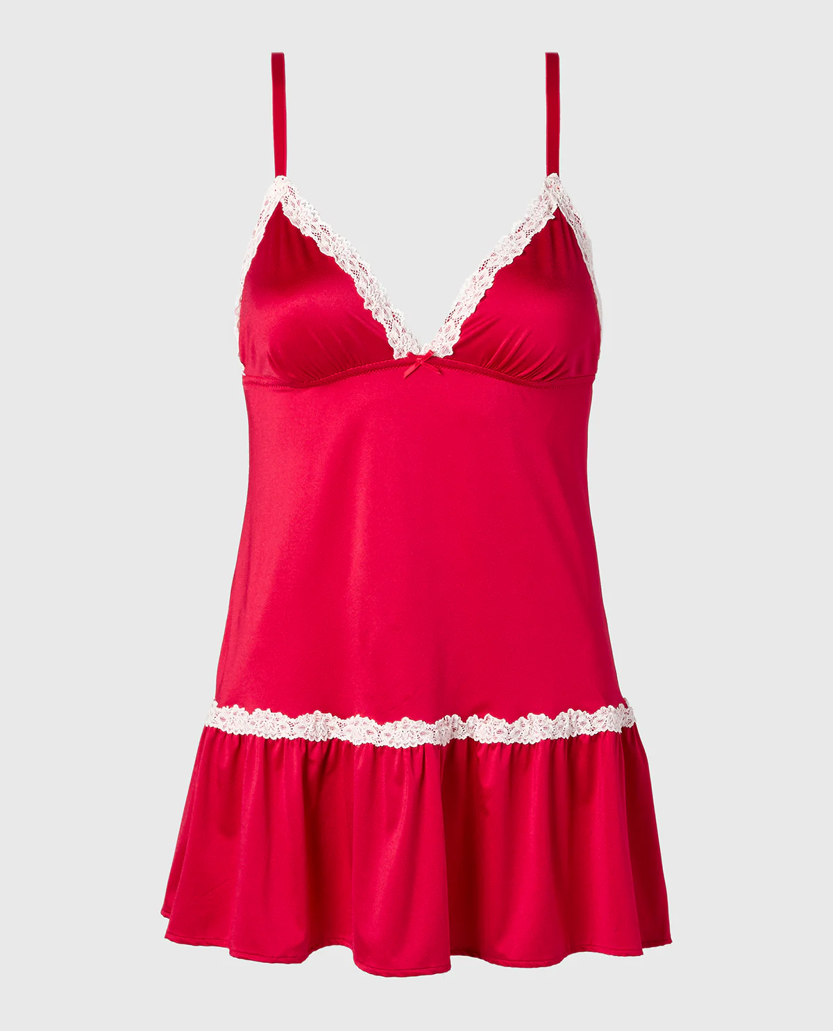 Wicked Lace Micro Dress in Crimson - Image 4