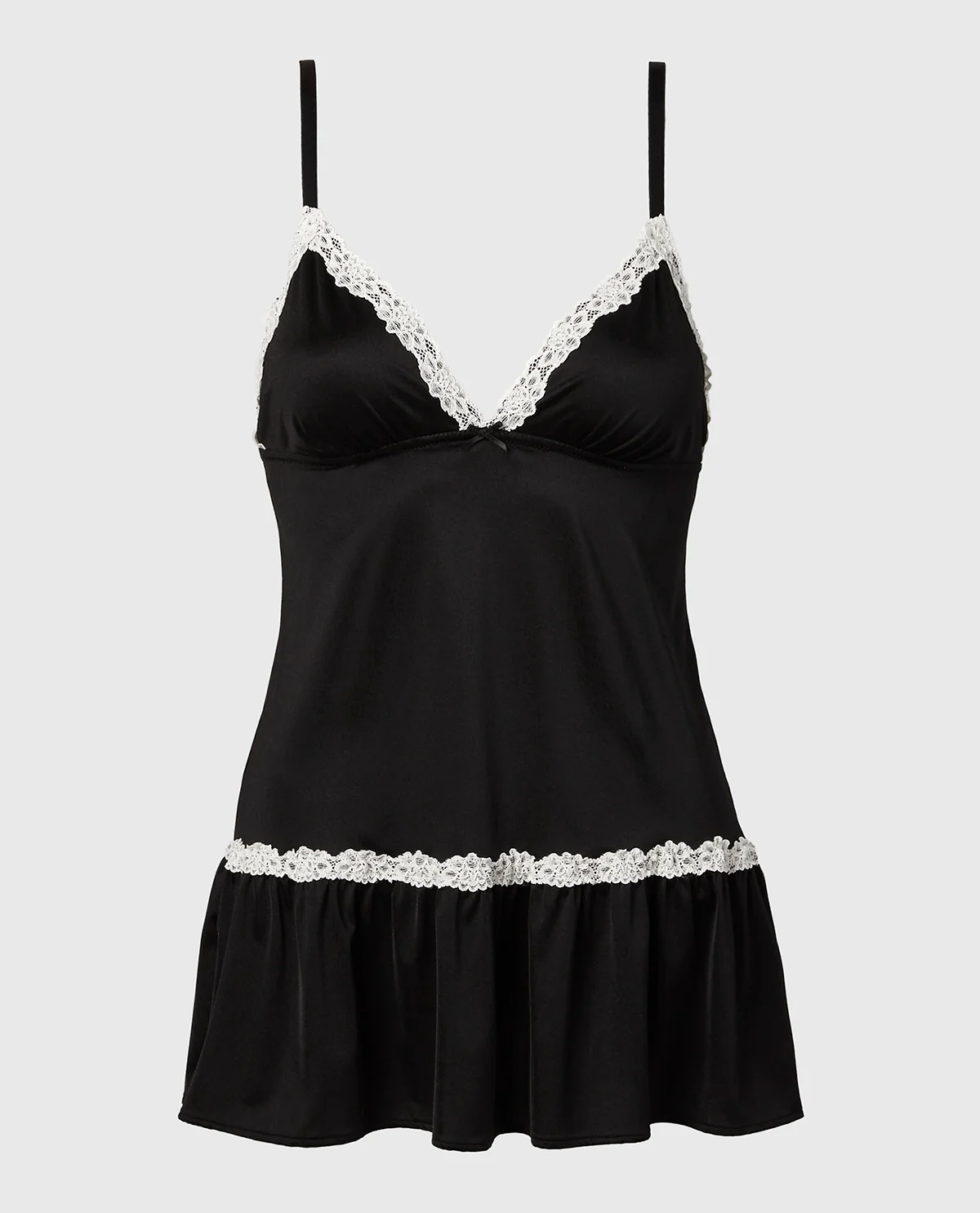 Wicked Lace Micro Dress in Tuxedo Black - Image 4