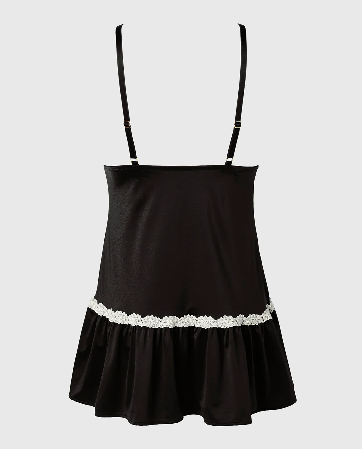 Wicked Lace Micro Dress in Tuxedo Black - Image 5